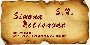 Simona Milisavac vizit kartica